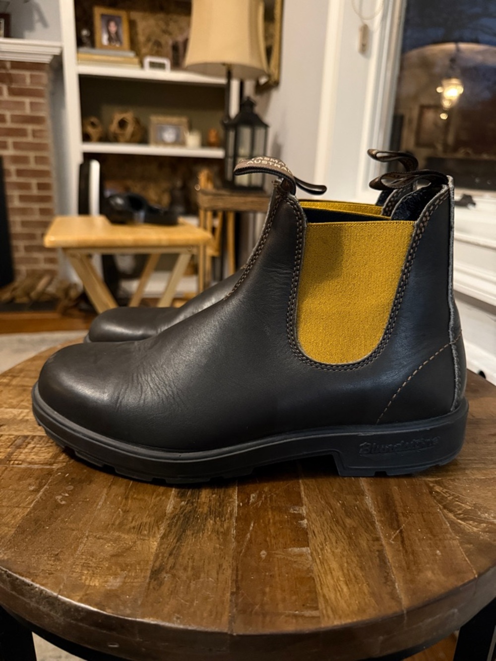 Blundstone 1919 Unisex Mustard Brown Boots 11 - Picture 6 of 14